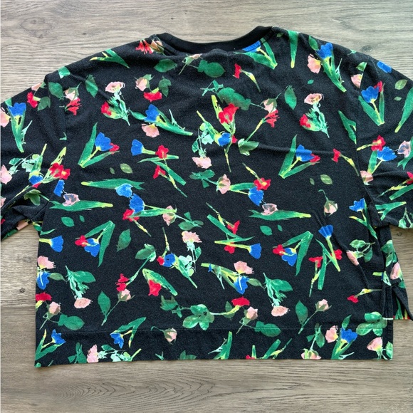 Adidas Floral Croptop Tee Sz.M - Picture 2 of 4